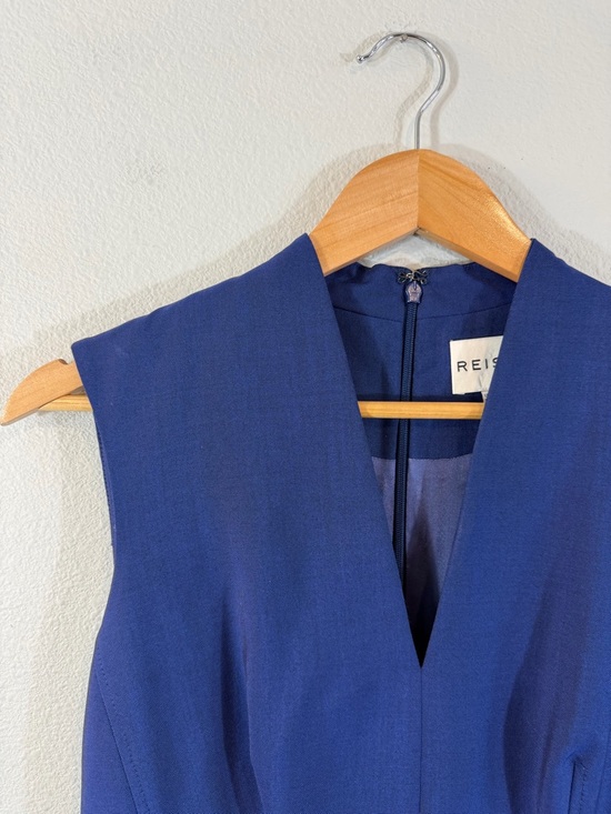 REISS Blue Magda Sheath Dress Size US 6 Sleeveless Office Minimalist Business - Picture 4 of 11